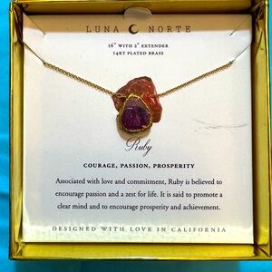 Luna Norte Necklace: Ruby